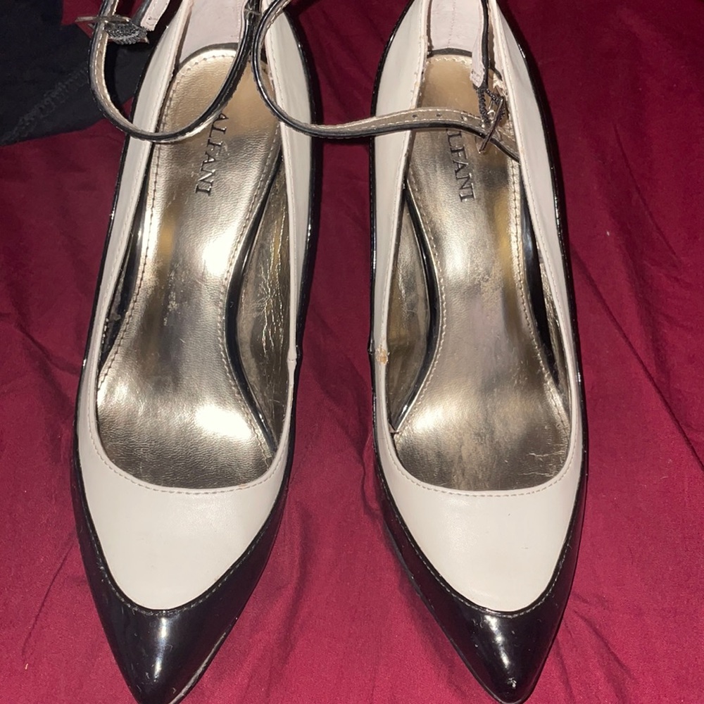 black & white High heels